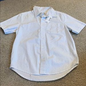 Children’s place white black polka dot shirt